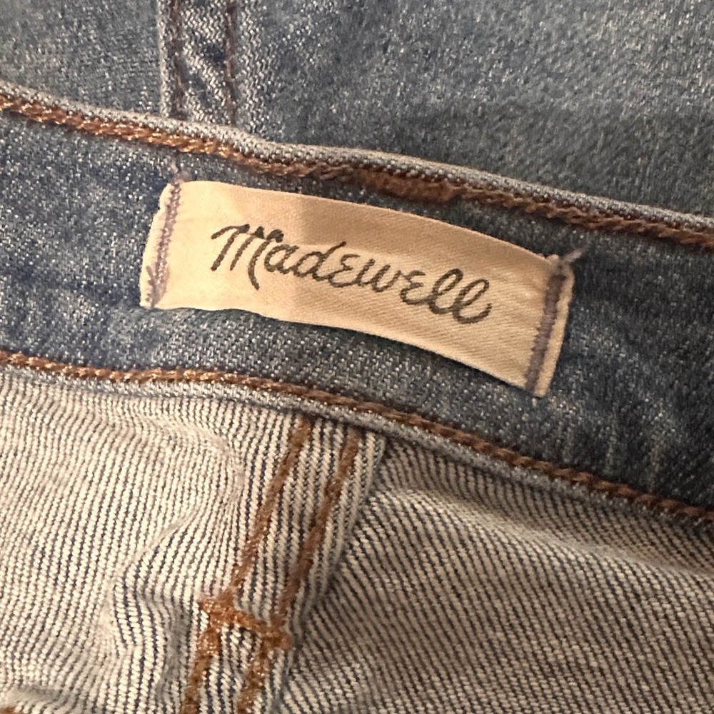 Madewell stovepipe Women's Petite Straight Leg Blue Jeans - Picture 3 of 5